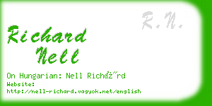 richard nell business card